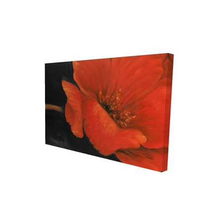 FONDO 20 x 30 in. Red Flower-Print on Canvas FO2792505